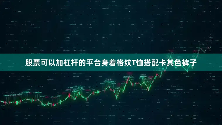 股票可以加杠杆的平台身着格纹T恤搭配卡其色裤子